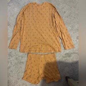 Skims Boyfriend Long Sleeve and Boxer Set